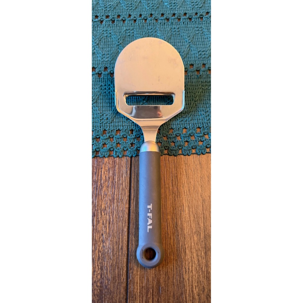 T-Fal Cheese Plane Slicer 18/8 Stainless Steel Gray Soft Grip Handle 9.25 Inch